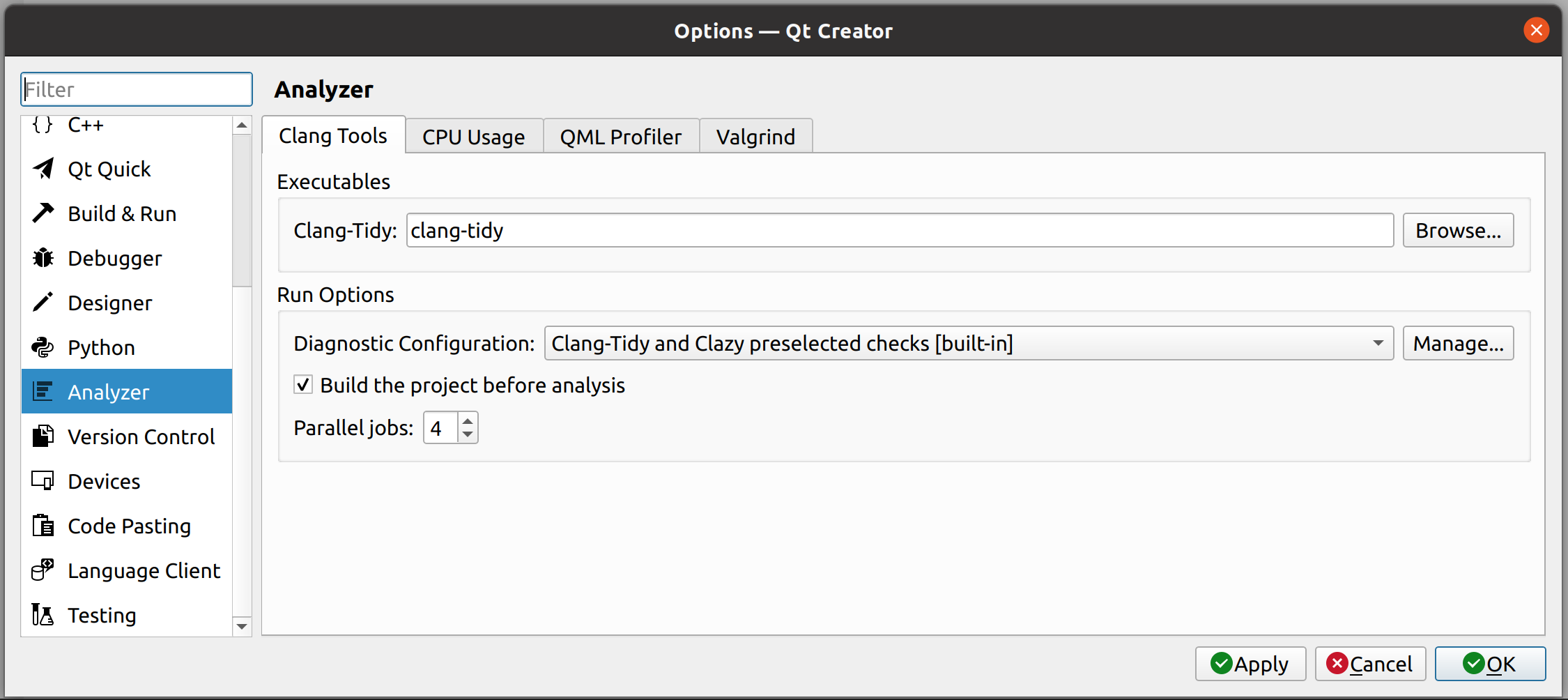 clang-tidy-qtcreator